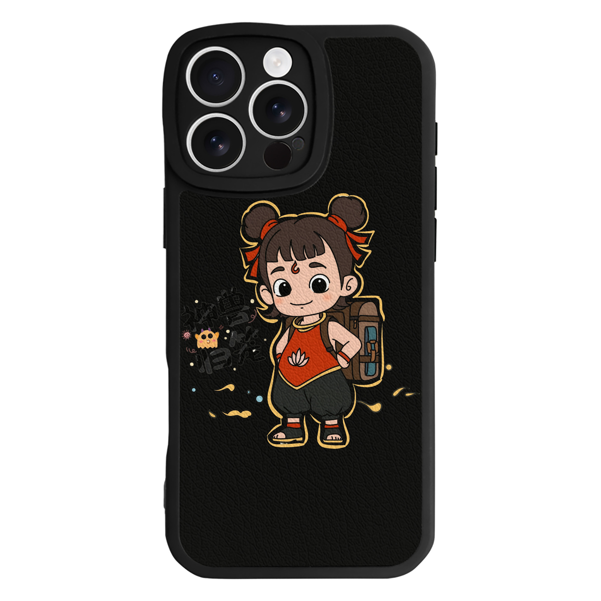 （画像用） Ne Zha 2 ナタ 魔童の大暴れ 【iPhone 16シリーズ対応】シリコンスマホケース（レザー調） 材質：シリコン
